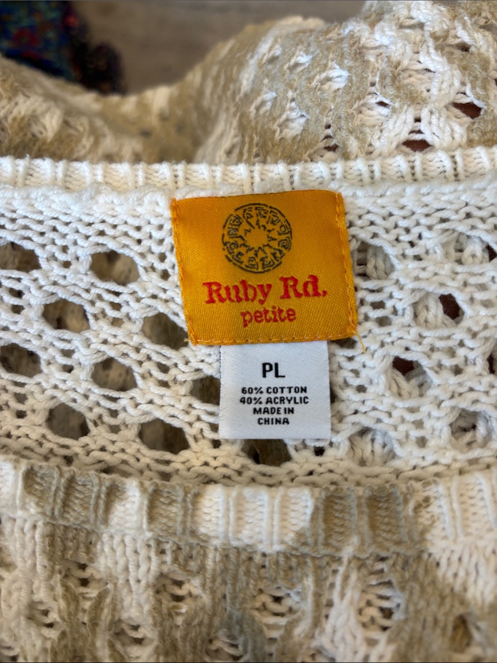 Ruby Rd. Beige & Cream Knit Top - Picture 4 of 4